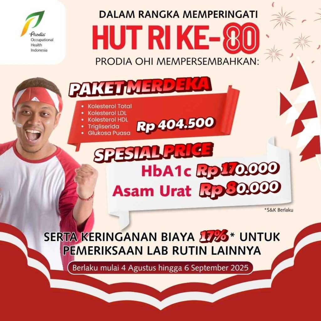 Promo HUT RI Ke-80, Harga Spesial untuk Paket MCU Merdeka, Pemeriksaan Asam Urat dan HbA1c
