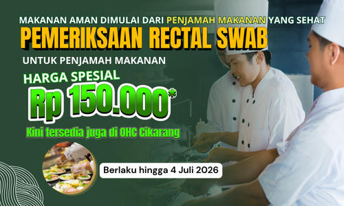 Prodia OHI menyediakan Pemeriksaan Rectal Swab dengan Harga Rp. 150.000*. Saat ini tersedia juga di Prodia OHC Cikarang!