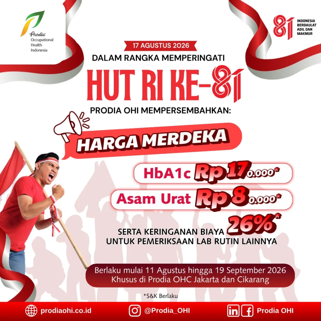 Promo cek kesehatan Harga Merdeka 2026 Prodia OHI Jakarta dan Cikarang
