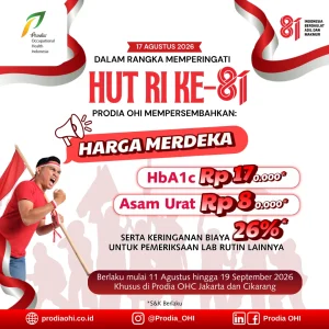 Promo cek kesehatan Harga Merdeka 2026 Prodia OHI Jakarta dan Cikarang