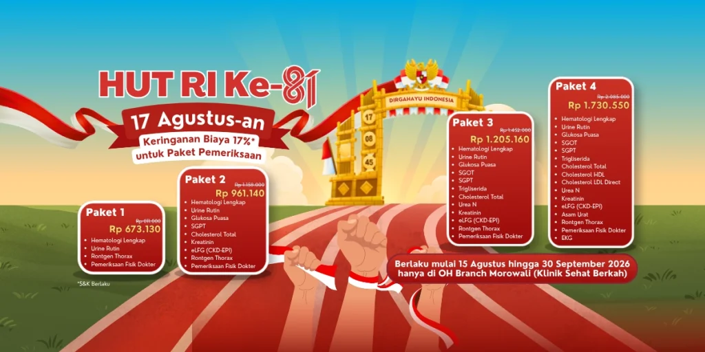 Cek Kesehatan Lengkap mulai dari 600 ribuan di Klinik Sehat Berkah (Prodia OH Branch Morowali)