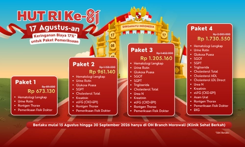 Cek Kesehatan Lengkap mulai dari 600 ribuan di Klinik Sehat Berkah (Prodia OH Branch Morowali)
