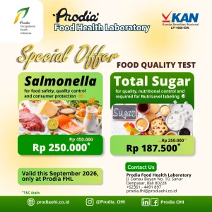 Harga Spesial Uji Kualitas Produk, Salmonella dan Total Gula di Prodia FHL