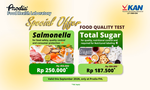 Harga Spesial Uji Kualitas Produk, Salmonella dan Total Gula di Prodia FHL