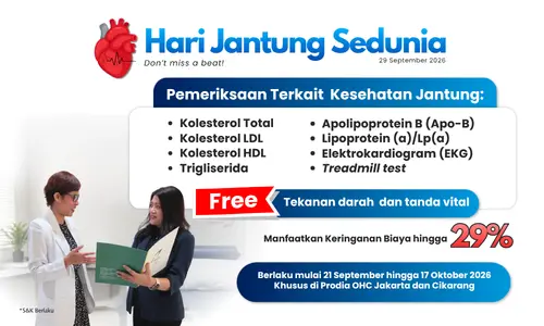 Promo Hari Jantung Sedunia 2026 Prodia OHI untuk pemeriksaan kesehatan jantung keringanan biaya hingga 29%