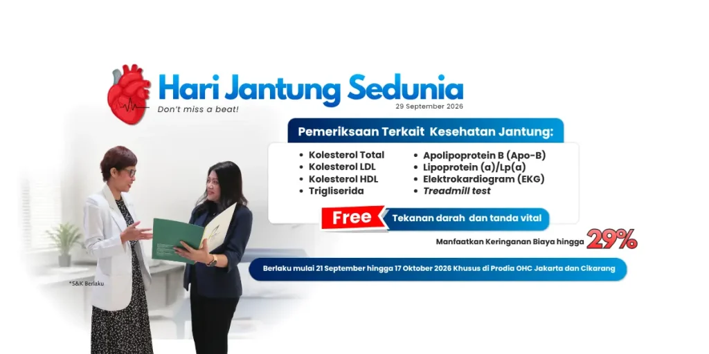 Promo Hari Jantung Sedunia 2026 Prodia OHI untuk pemeriksaan kesehatan jantung keringanan biaya hingga 29%