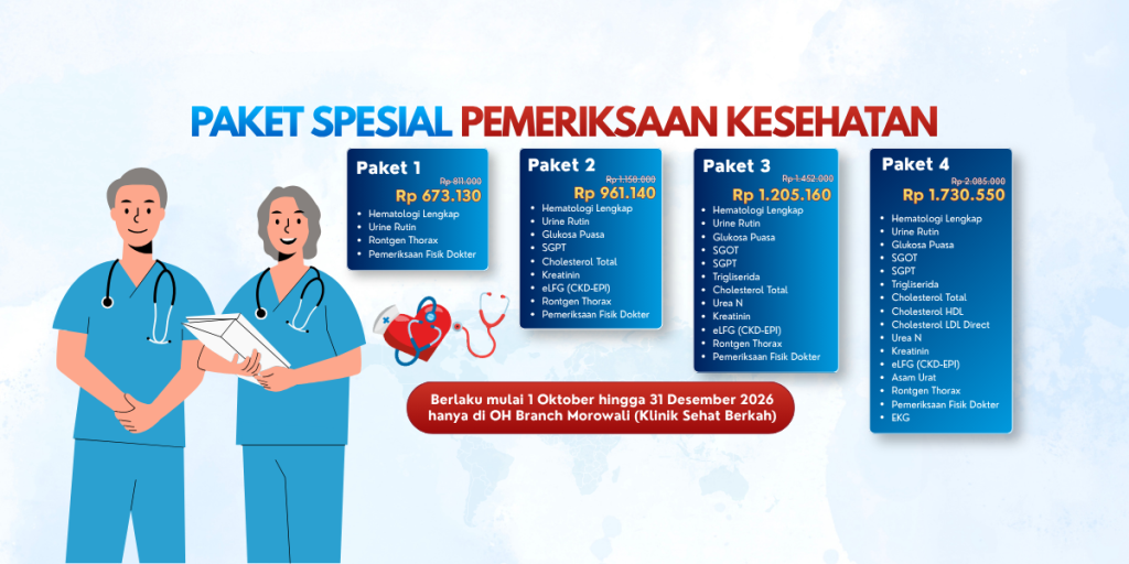 Cek Kesehatan Lengkap mulai dari 600 ribuan di Klinik Sehat Berkah (Prodia OH Branch Morowali)