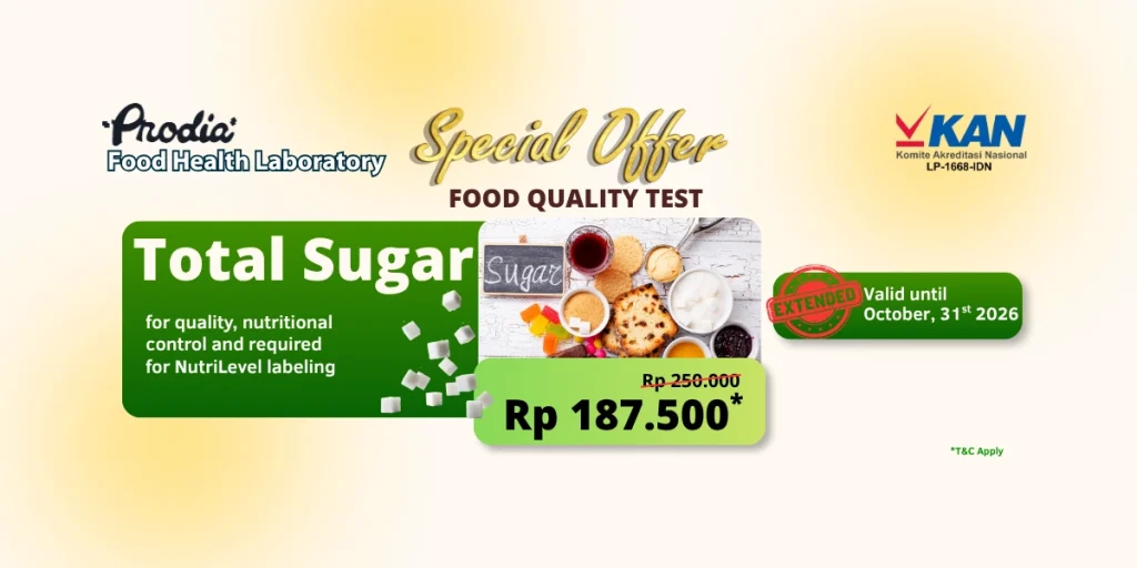 Promo FHL Uji Total Gula Rp 187.500 per sampel