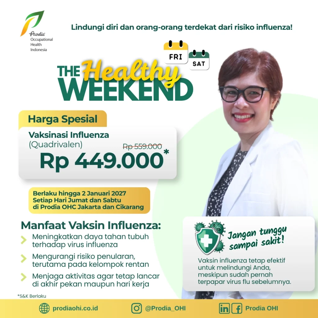 Promo Healthy Weekend: Vaksin Influenza Harga Spesial Rp 449.000