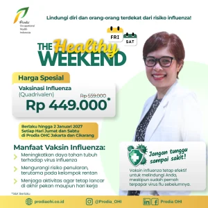 Promo Healthy Weekend: Vaksin Influenza Harga Spesial Rp 449.000