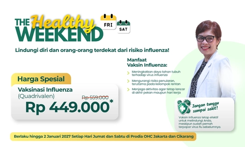 Promo Healthy Weekend: Vaksin Influenza Harga Spesial Rp 449.000