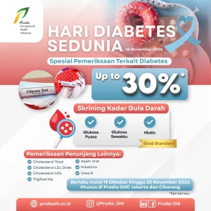 Sambut Hari Diabetes Sedunia 2026 dengan keringanan biaya hingga 30% pemeriksaan diabetes di Prodia OHC, berlaku sampai 30 November 2026.